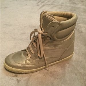 Aldo high top women's sneakers Champagne